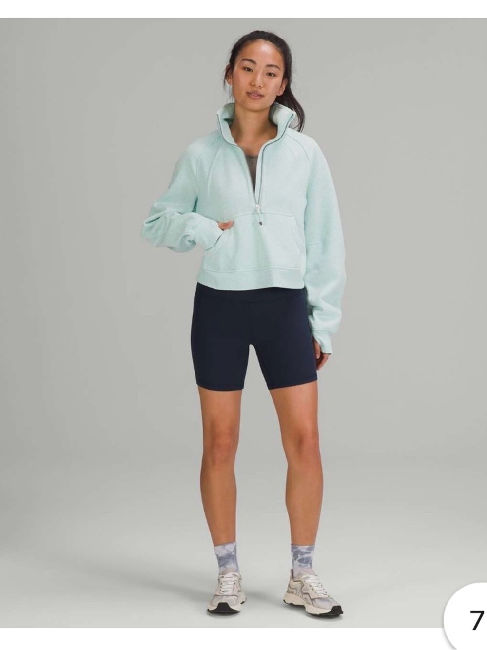 lululemon athletica Half Zip Oversized Funnel neck Mint Half-Zip Size XS - Picture 2 of 7